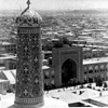 نمايي از صحن نو حرم مطهر امام رضا ( ع ) ، گلدسته مسجد گوهرشاد ،مشهد